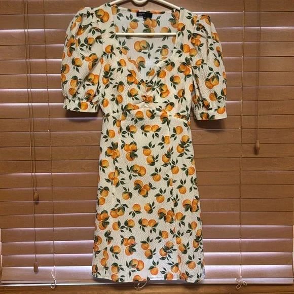 Nobodys child orange print summer dress